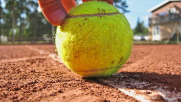 Tennisboll på linjen, motion och idrott