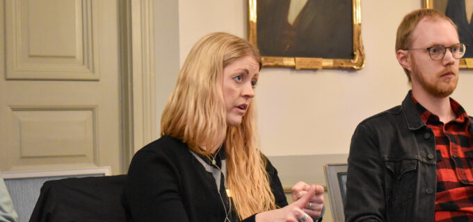 David Aura, Kommunstyrelsens ordförande och Sofie Eriksson (S) EU-parlamentariker