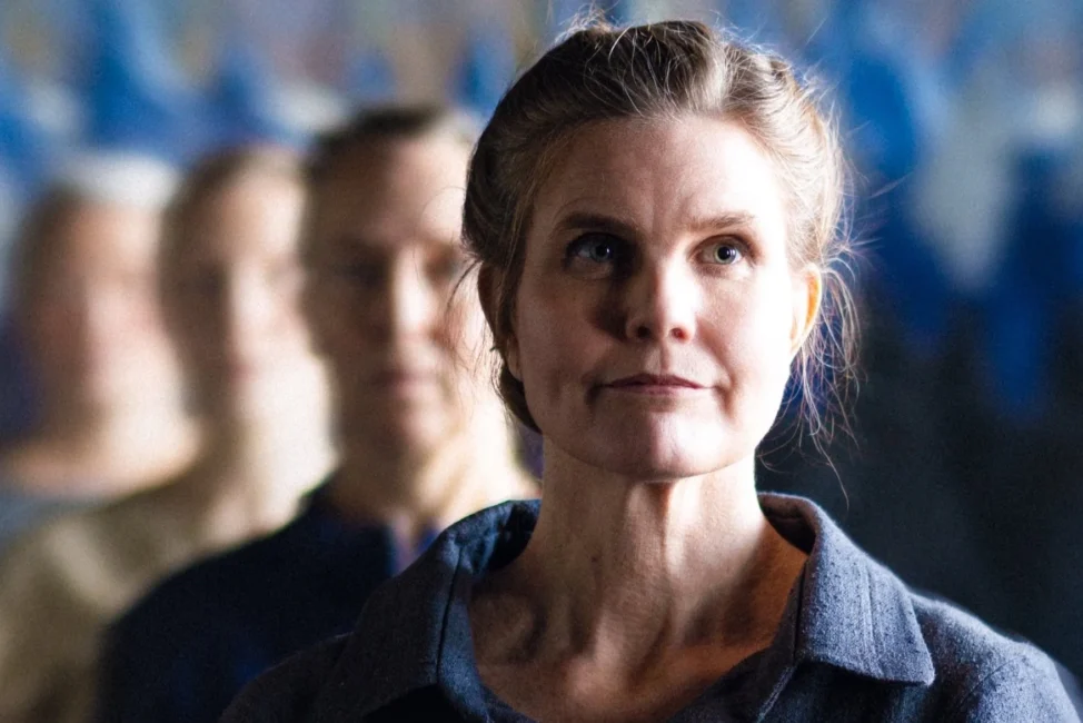 Kvinna, porträtt, ansikte