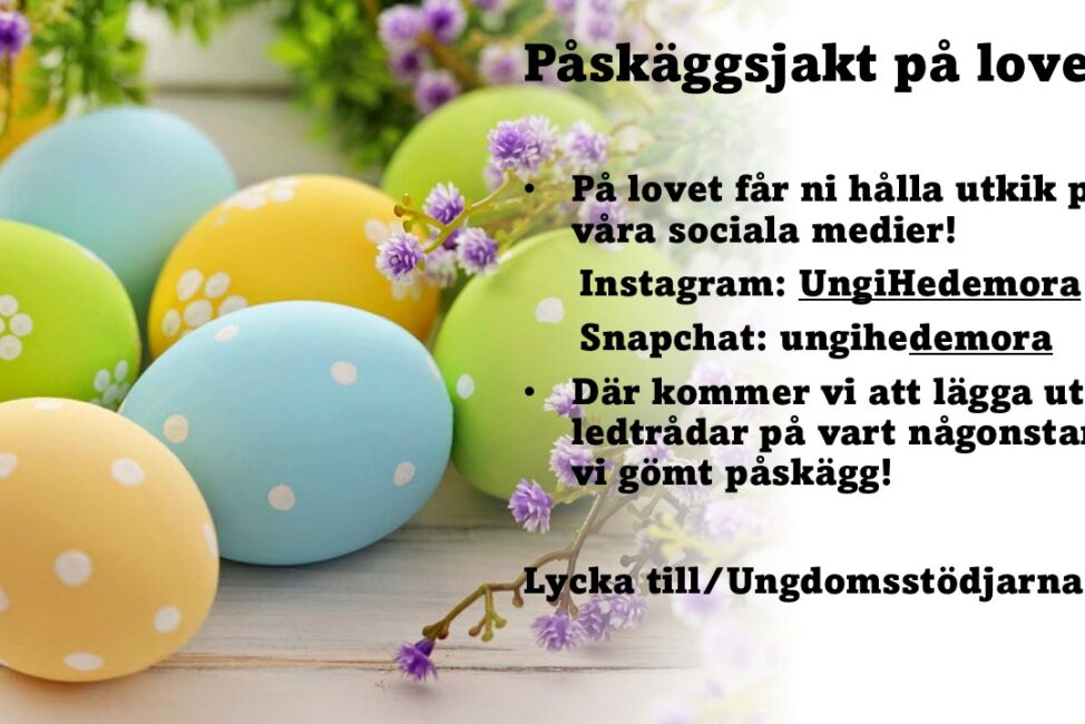 Påskäggsjakt under påsklovet