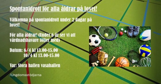 Spontanidrott i vasahallen under påsklovet