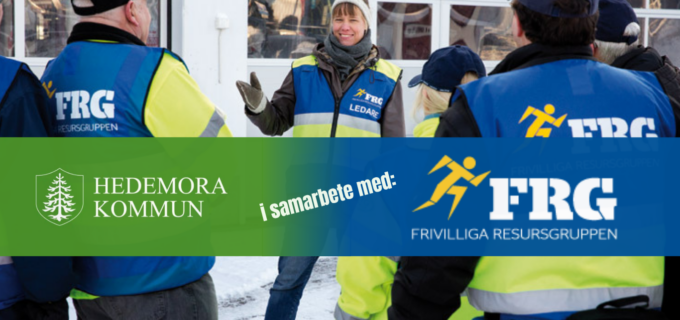 Exempelbild på FRGs arbete med Hedemora kommun och FRGs logotyper
