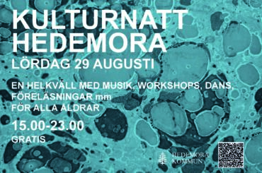 Kulturnatt Hedemora 2026, sista lördagen i augusti!