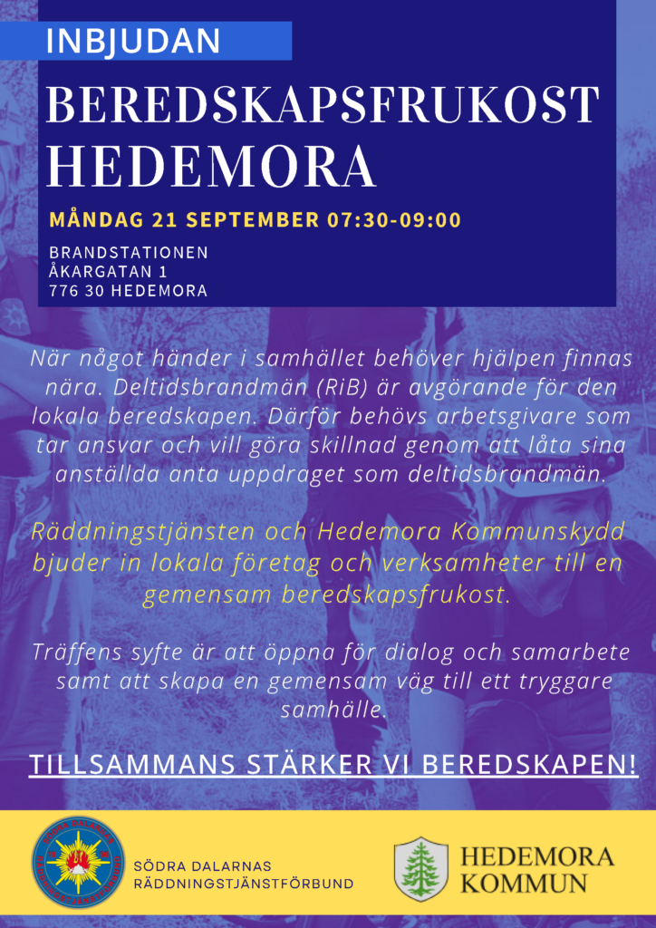 Affisch, inbjudan till beredskapsfrukost