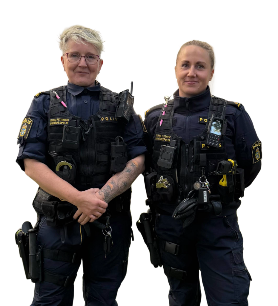 Områdespoliserna Mirka och Marika